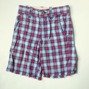 Baby Gap red, white and blue plaid shorts